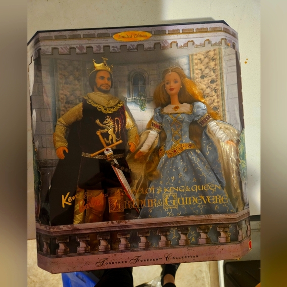 Barbie Other - Barbie Medieval Royalty Dolls with Gold and Blue Attire